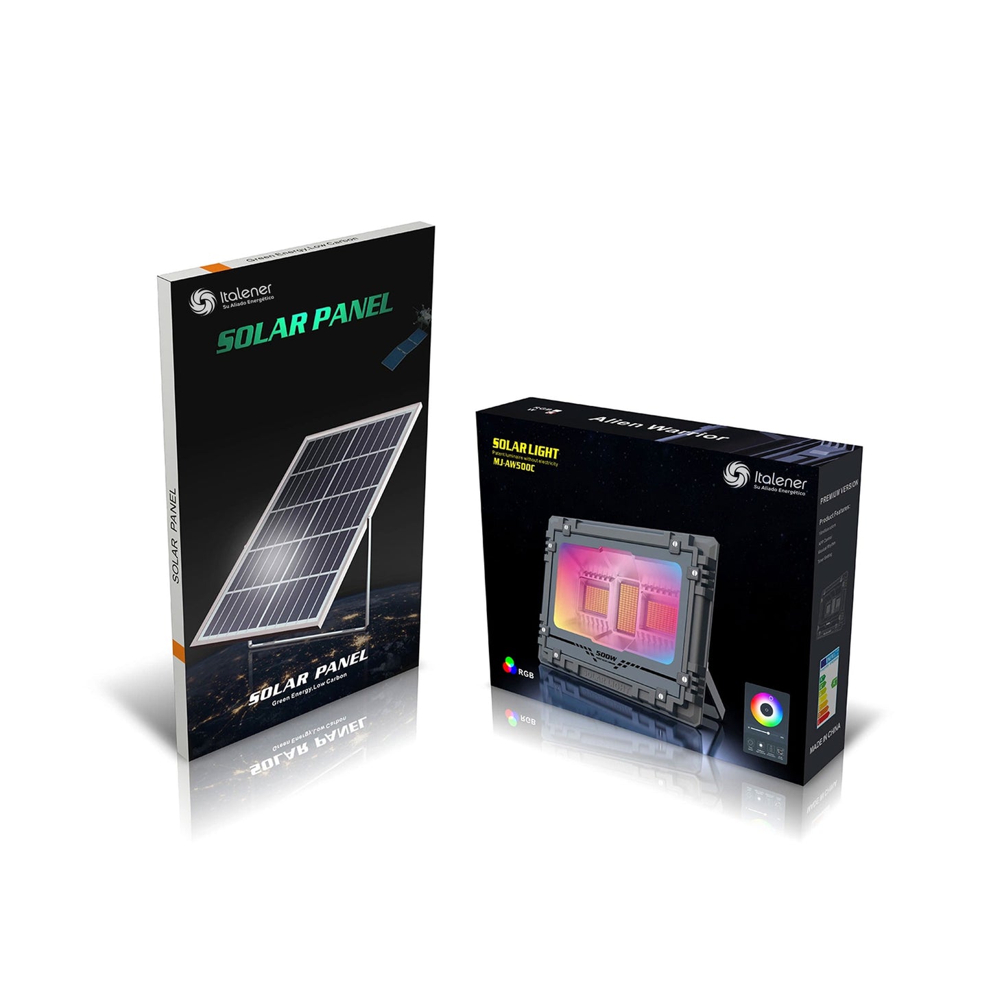 REFLECTOR LED MULTICOLOR 100W C/PANEL SOLAR IMP