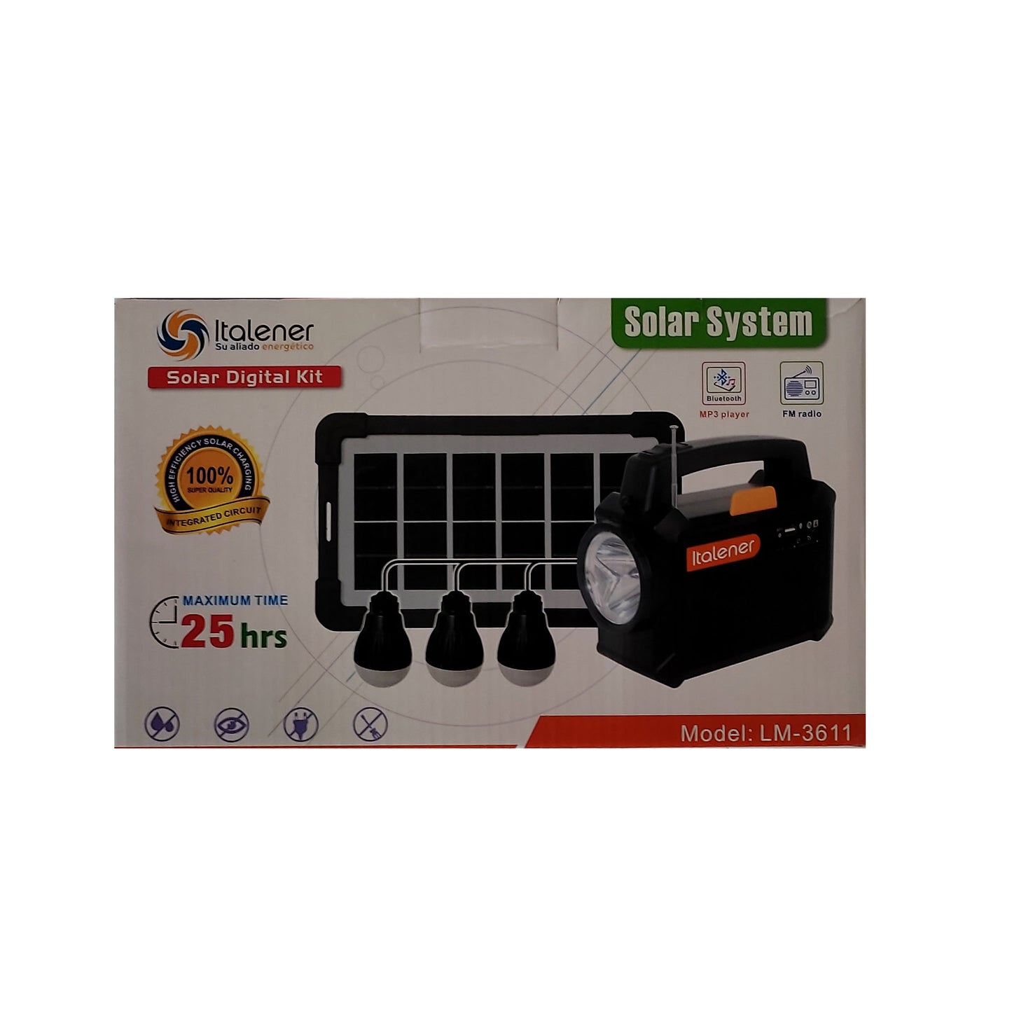 RADIO SOLAR PORTATIL MULTIF MOD LM-3611 IMP