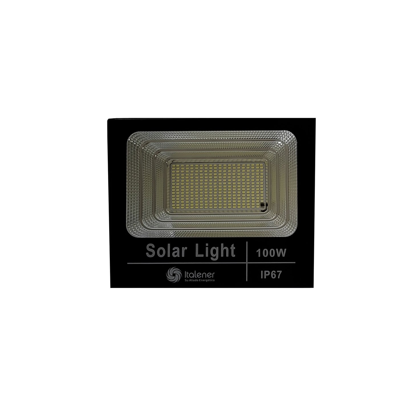 REFLECTOR LED 100 W C/CONTROL REMOTO Y PANEL SOLAR